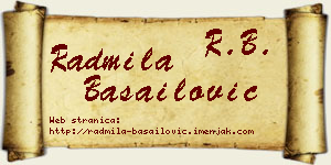 Radmila Basailović vizit kartica